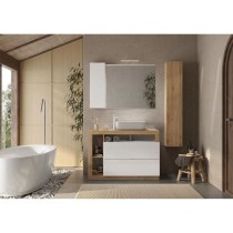 Ensemble Meuble salle de bain HAMBOURG L110 - Vasque + 2 Tiroirs + 3 n