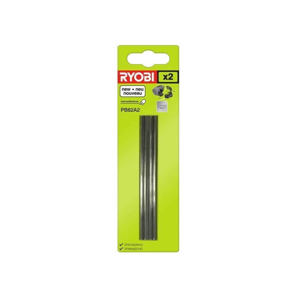 RYOBI - Jeu de 2 fers jetables (carbure) largeur 82 mm - PB82A2