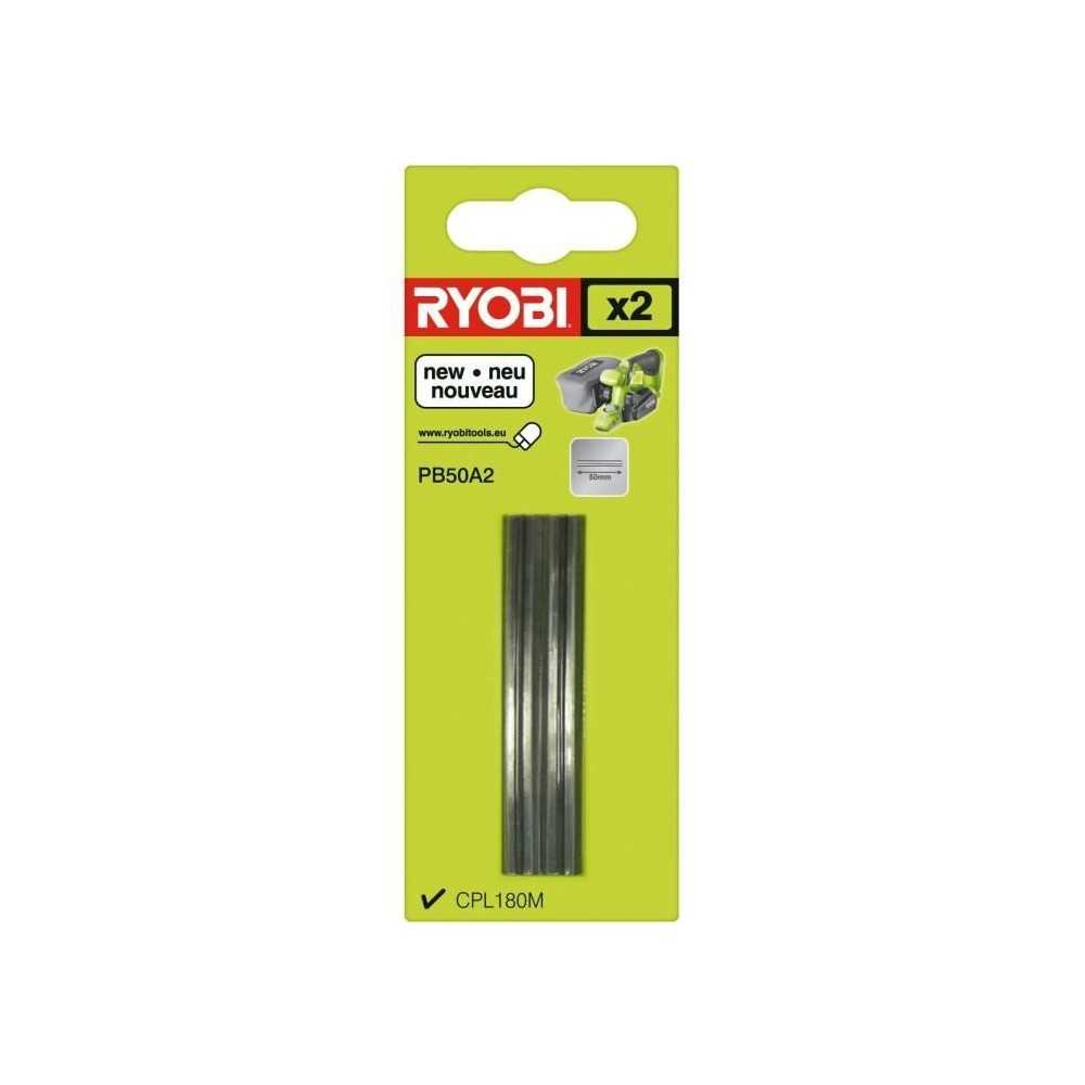 RYOBI - Jeu de 2 fers jetables (carbure) largeur 50 mm - PB50A2