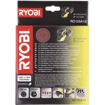 RYOBI - 10 disques diam. 125 mm auto-agrippants pour ponceuse excentri