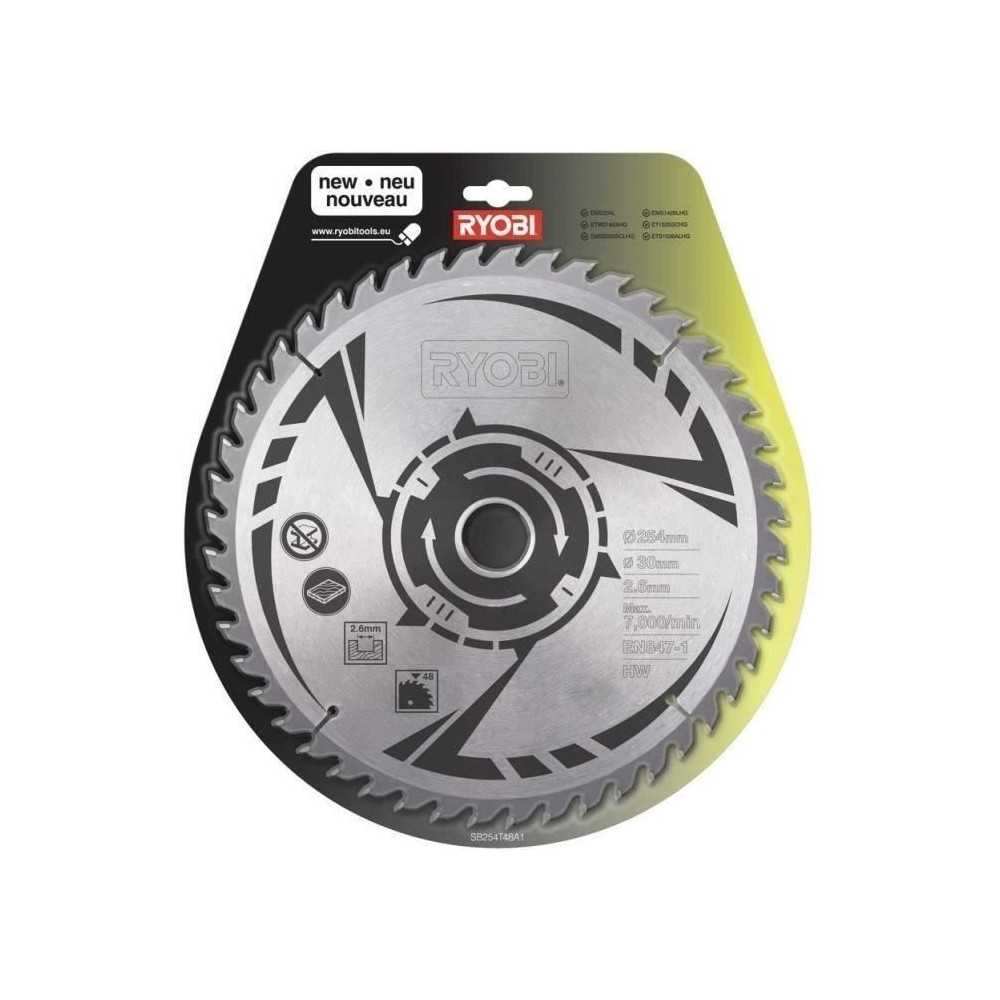 RYOBI - Lame carbure 48 dents diam. 254 mm - alésage 30 mm - épaisse