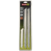 RYOBI - Blister 3 lames acier inox grande longueur 300 et 152 mm bois