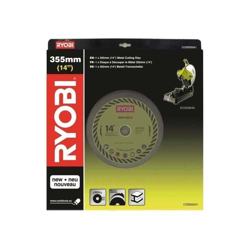 RYOBI - Disque universel a tronçonner le métal diam. 355 mm alésage