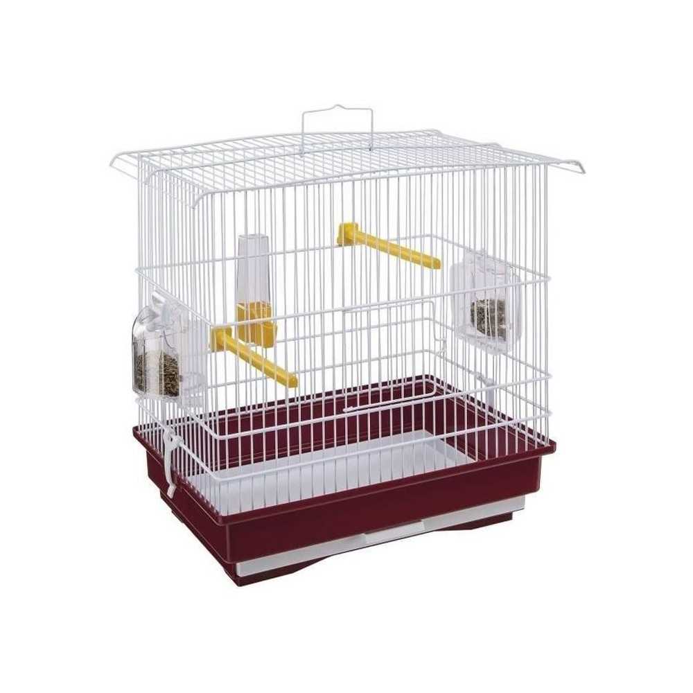 GIUSY Cage pour oiseaux rouge et blanc