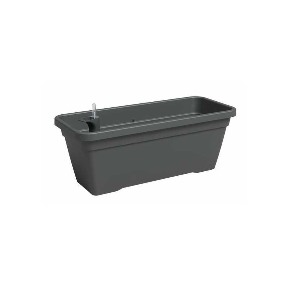 Jardiniere - Plastique - Anthracite - Rectangulaire - L57,9 x P24,3 x