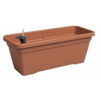 Jardiniere - Plastique - Terre cuite - Rectangulaire - L77,9 x P24 x H