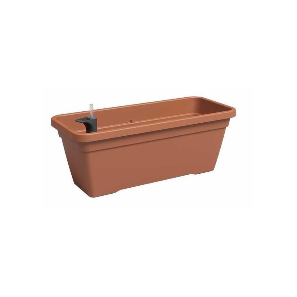 Jardiniere - Plastique - Terre cuite - Rectangulaire - L77,9 x P24 x H