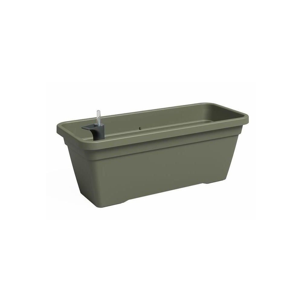 Jardiniere - Plastique - Vert sec - Rectangulaire - L77,9 x P24 x H22c