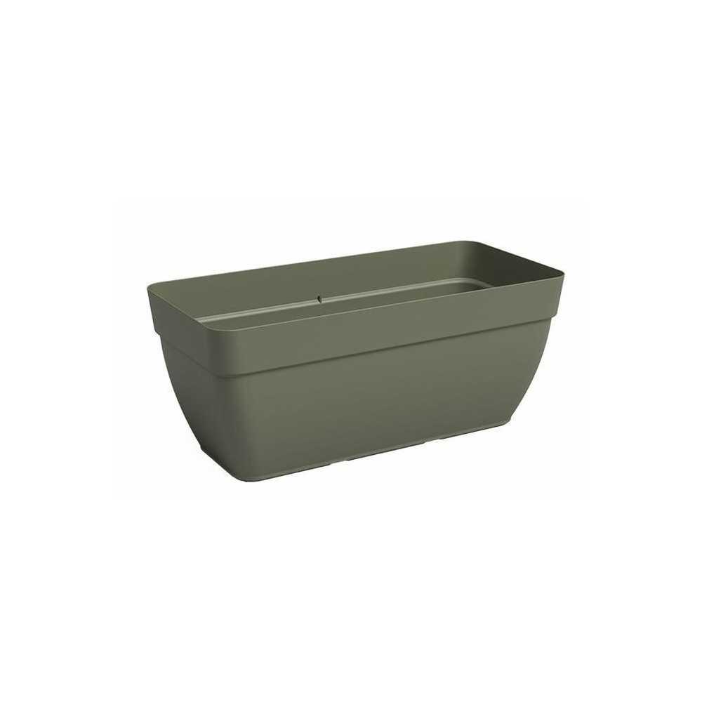 Jardiniere - Plastique - Vert sec - Rectangulaire - L57,9 x P37 x H33,