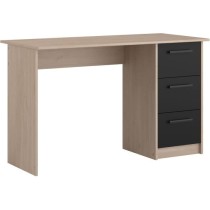 PARISOT Bureau droit 3 tiroirs - Décor chene Brooklyn - L 121,4 x P 5