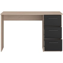 PARISOT Bureau droit 3 tiroirs - Décor chene Brooklyn - L 121,4 x P 5