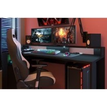 Bureau gaming LED droit - Noir - L 152 x P 61,5 x H 86,7 cm - Grande z