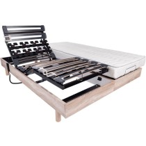 Ensemble relaxation matelas + sommiers électriques 2x80x200cm - Mouss