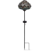 Borne Solaire - GARDEN ID Chou - 14 x 45 cm - Autonomie 6-8h - Bouton