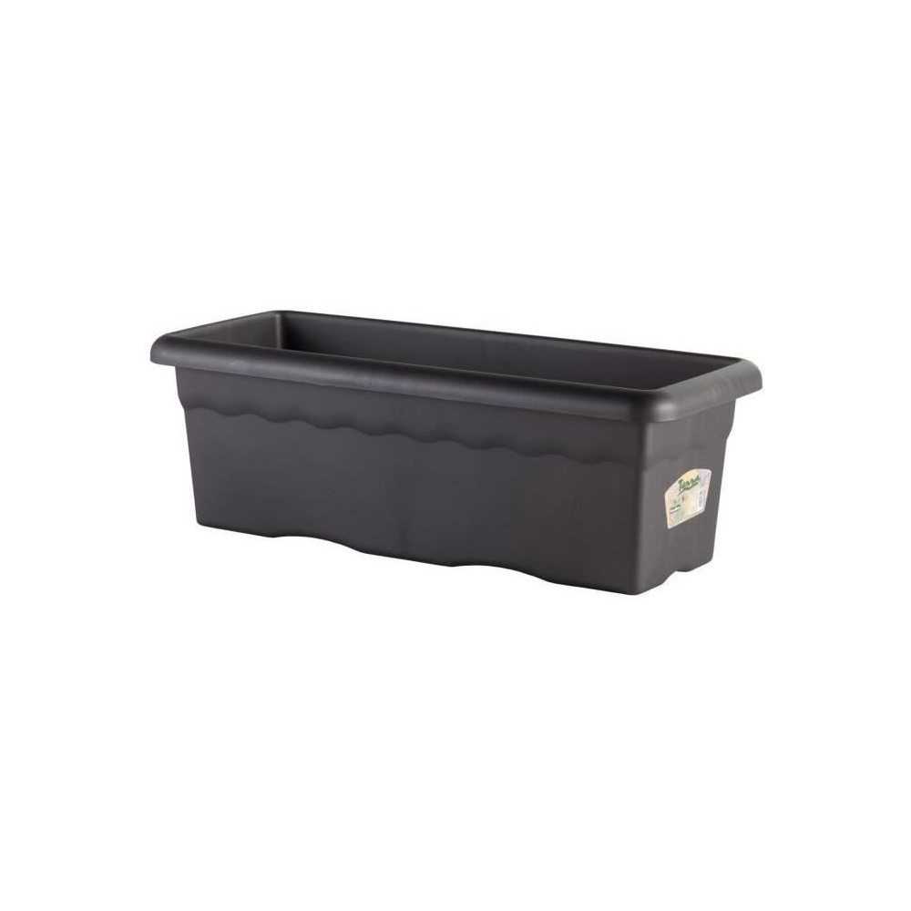 PLASTIKEN Jardiniere rectangulaire - 80 X 33 cm - Anthracite