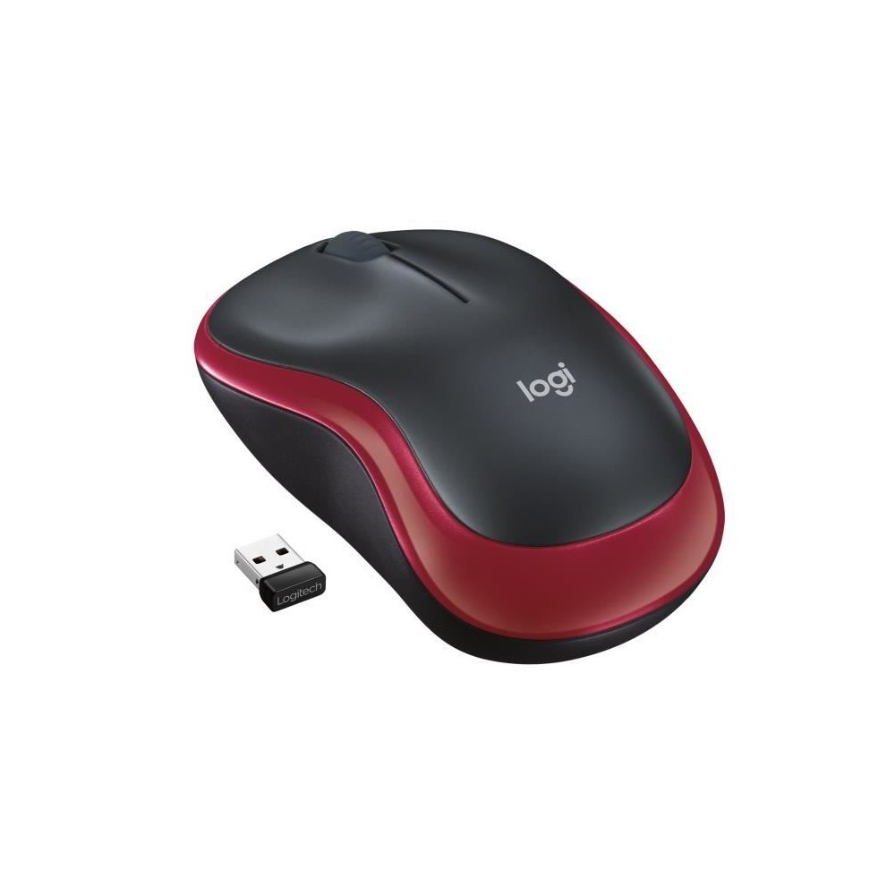 Souris sans fil - Logitech - M185 - Optique - Rouge