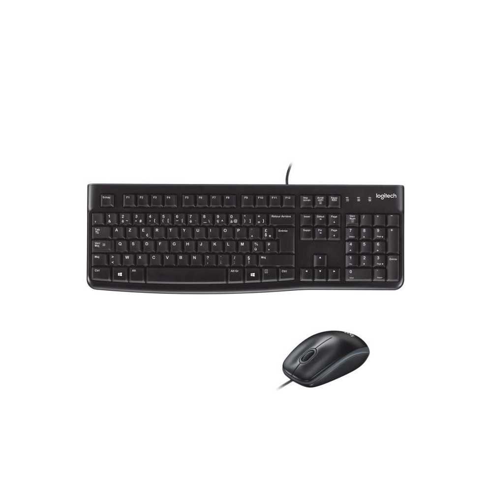 Ensemble Clavier Souris filaire - Logitech - MK120 - AZERTY