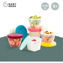 BABYMOOV Babybols lot de 6 pots de conservation pour bébé 180ml, gra