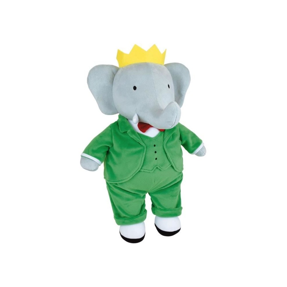 Peluche - JEMINI - Peluche Éléphant Babar +/- 40 cm - En peluche dou