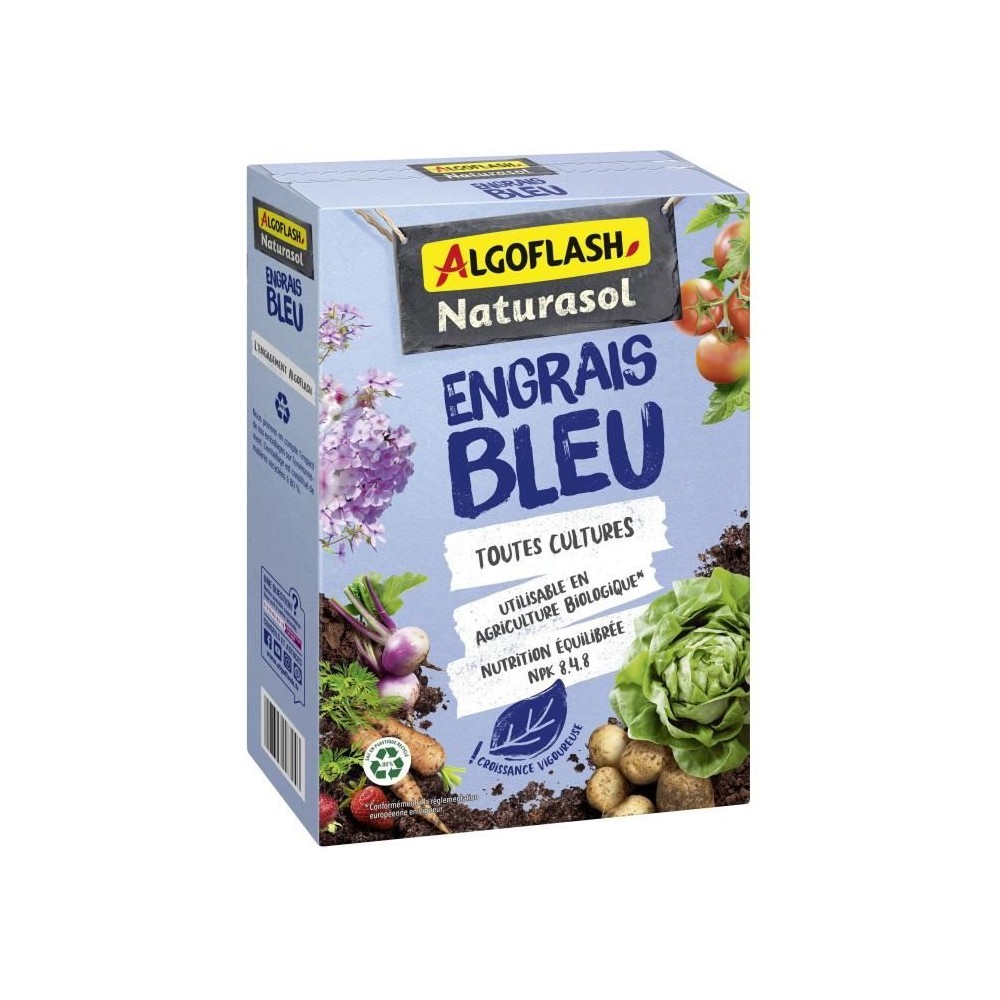 Engrais Bleu - Algoflash Naturasol - 100% Naturel - 1,5 kg