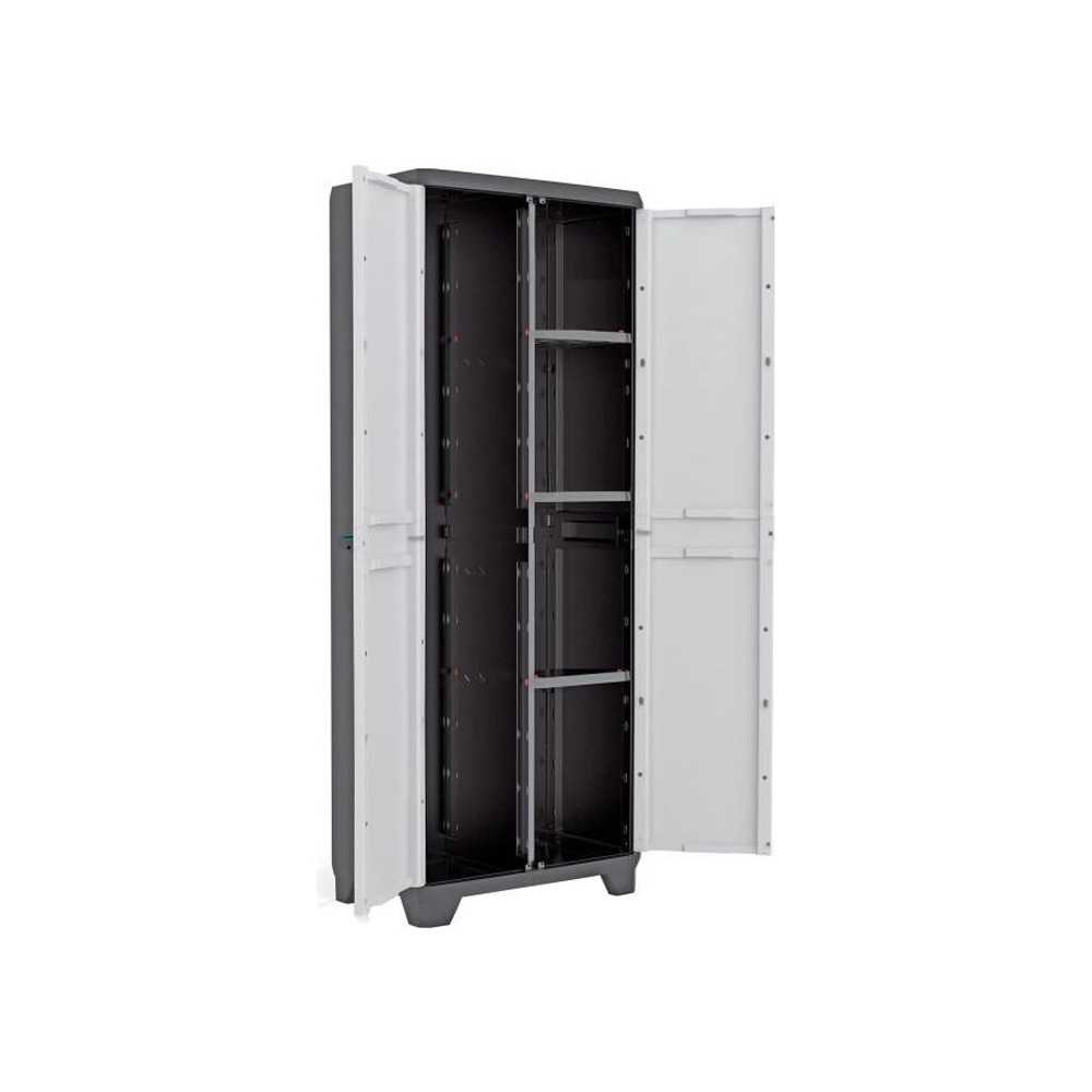 KIS Armoire de rangement utilitaire Linear - 68 x 39 x 173 cm - Noir e