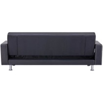 Canapé Droit Clic clac convertible 3 places IVANA - PU Noir - Style c