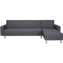 Canapé d'angle convertible 3 places réversible - Tissu gris foncé a