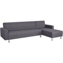 Canapé d'angle convertible 3 places réversible - Tissu gris foncé a