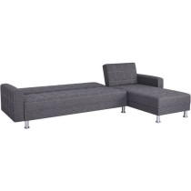 Canapé d'angle convertible 3 places réversible - Tissu gris foncé a