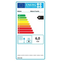 Poele a bois - ADURO 9.3 - 50294 - 6 KW - Noir