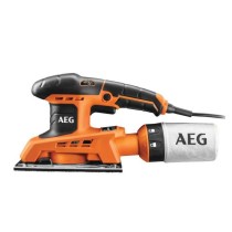 AEG - Ponceuse vibrante 250 W, 1/3 feuille, fixation scratch ou a pinc