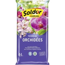 Terreau Orchidées 6 L - ALGOFLASH - Terreau spécifique - Ecorces de