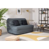 Banquette BZ Dunlopillo - Tissu Gris - 140 x 190 cm - Matelas 12cm - 2