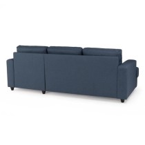 Canapé d'angle droit 4 places - Tissu bleu - Contemporain - L 215 x P