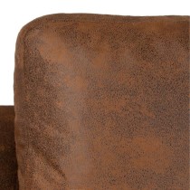 Canapé d'angle droit 4 places - Tissu marron vintage - Contemporain -