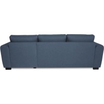 Canapé d'angle fixe réversible 4 places - Tissu Bleu - L245 x P150 x