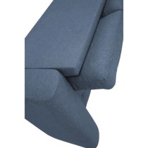 Canapé d'angle fixe réversible 4 places - Tissu Bleu - L245 x P150 x