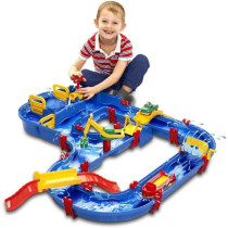 Smoby - Circuit aquatique Mega Bridge Aquaplay - 35 accessoires inclus