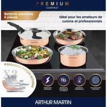 Batterie de cuisine 6 pieces - ARTHUR MARTIN - AM516GT - 3 couches tri