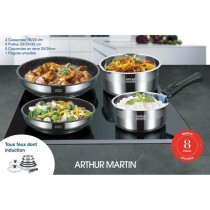 Batterie de cuisine Arthur Martin AM2493 8 pieces - Acier Inoxydable -