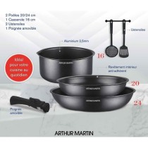 Batterie de cuisine - Tous feux dont induction - Arthur Martin - AM958