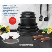 Arthur Martin AM1502 Batterie de cuisine 15 pieces - poignée amovible