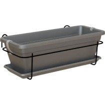 Kit jardiniere balcon ARTEVASI VENEZIA 50cm anthracite - Avec réserve