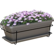 Kit jardiniere balcon ARTEVASI VENEZIA 50cm anthracite - Avec réserve