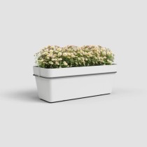 Jardiniere ARTEVASI - Kit balcon Capri RE 50cm blanc - Avec réserve d