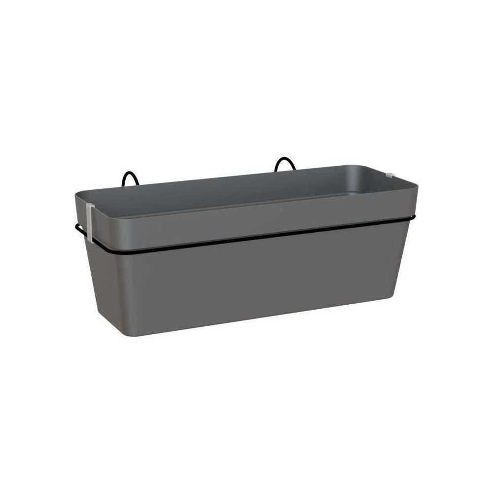 ARTEVASI - Kit balcon Jardiniere capri re 50cm v2 anthracite 50,2 x 28