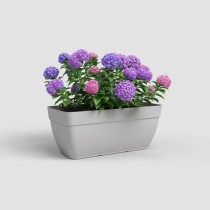 Jardiniere CAPRI CAMPANA XL - Plastique - 80 cm - Gris clair - ARTEVAS