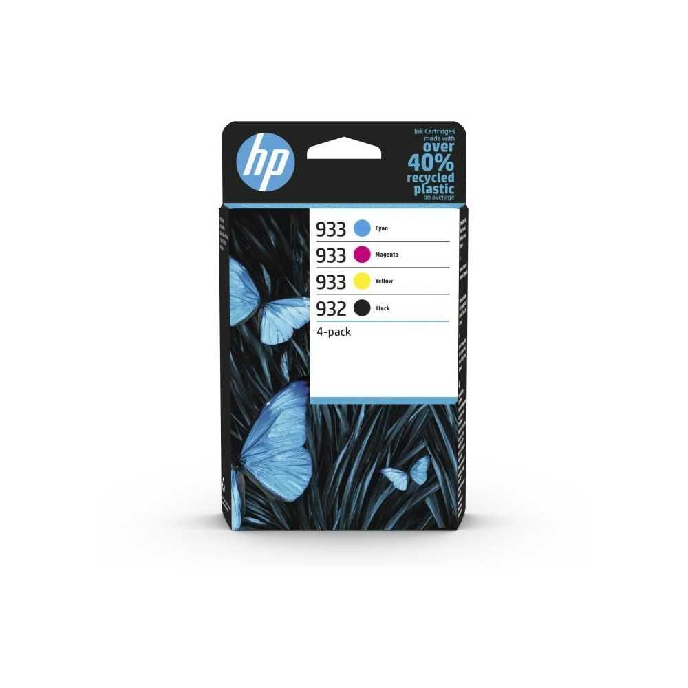 HP 932/933 Pack de 4 cartouches d'encre Authentiques Noir, Cyan, Magen