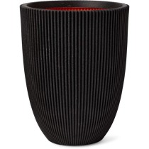 Vase élégant bas - CAPI EUROPE - GROOVE NL - 34 x 46 cm - Noir