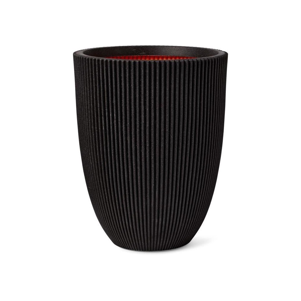 Vase élégant bas - CAPI EUROPE - GROOVE NL - 34 x 46 cm - Noir